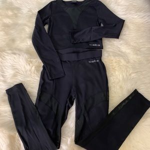 Bebe Logo speckle long sleeve and leggings